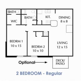 2 beds, 1.5 baths, 820 sqft, $1,005