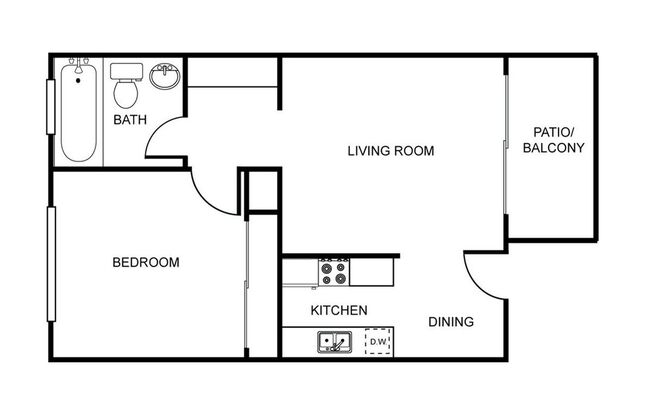 1 bedroom 1 bath floor plan-the elm and the pine floor plans 750 square feet