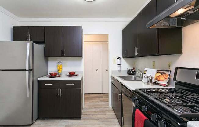 Kitchen with wooden closet at Annapolis Roads, Maryland , 21403