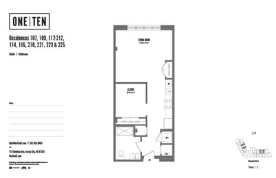 Studio, 1 bath, $2,800