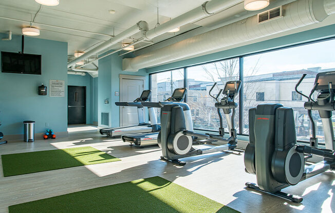 Fitness Center With Cardio at St. Marys Square Apartments, North Carolina