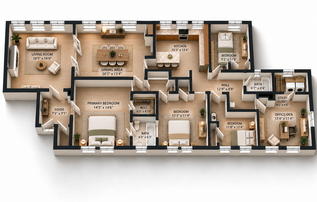 4 beds, 2 baths, 2,500 sqft, $4,500, Unit 915-PENT
