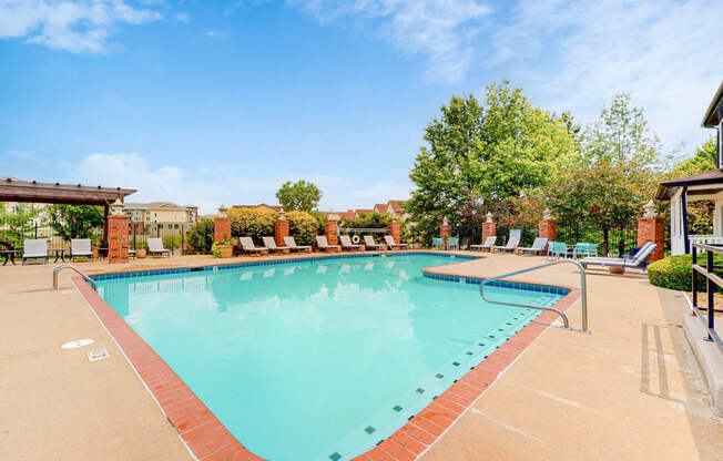 the swimming pool at our apartments