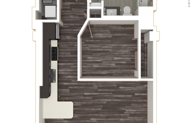 1 bed, 1 bath, 551 sqft, $1,250