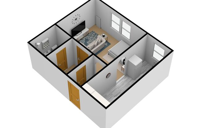 Studio, 1 bath, 420 sqft, $825, Unit 55-03
