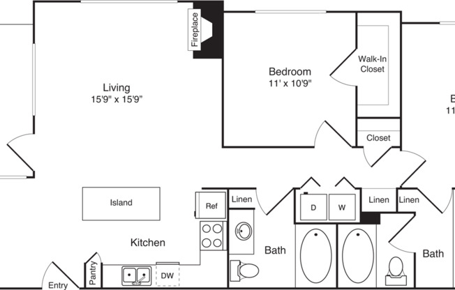 2 beds, 2 baths, 1,133 sqft, $2,910, Unit 1122