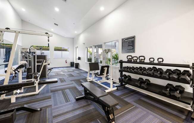 the preserve at ballantyne commons gym with weights and cardio equipment