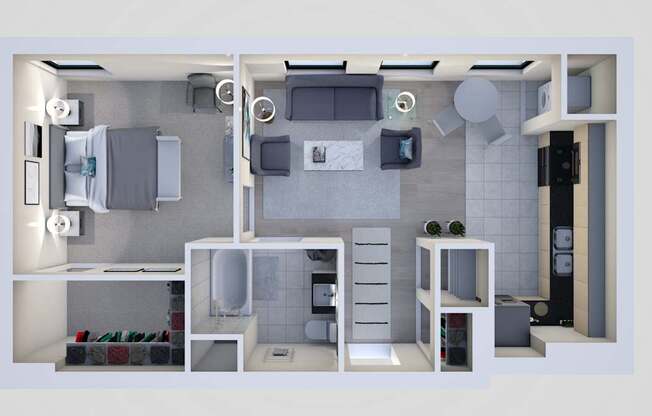cass floor plan at Grand Wisconsin, Milwaukee, WI