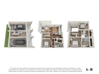 3 beds, 3 baths, 1,647 sqft, $2,733