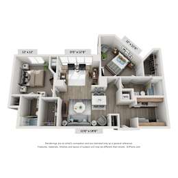 2 beds, 2 baths, 969 sqft, $2,811