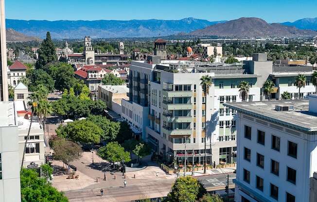 city view of apartment buildings