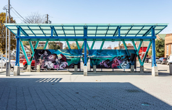 bus stop shelter at Edge 35, Indianapolis, IN, 46203