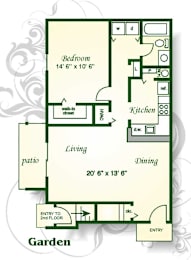 1 bed, 1 bath, 799 sqft, $1,442