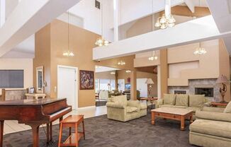 Clubhouse with couch at Loma Linda Springs, California