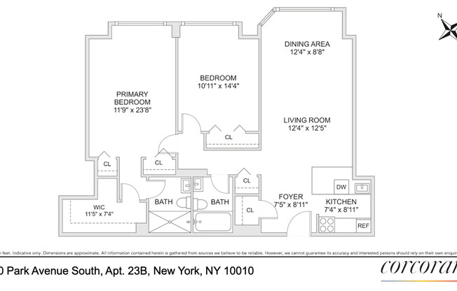 2 beds, 2 baths, 1,115 sqft, $10,500, Unit 20L