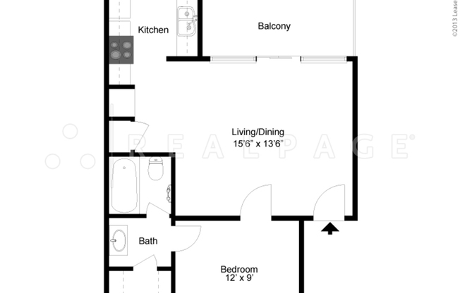 1 bed, 1 bath, 570 sqft, $1,145