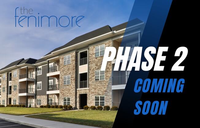 a picture of an apartment building with the words phase 2 coming soon