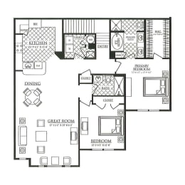 2 beds, 2 baths, 1,480 sqft, $2,922