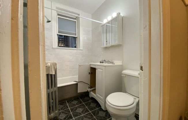 Bathroom with vanity storage