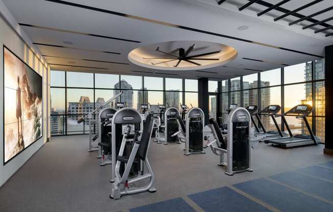 fitness center views at Luma