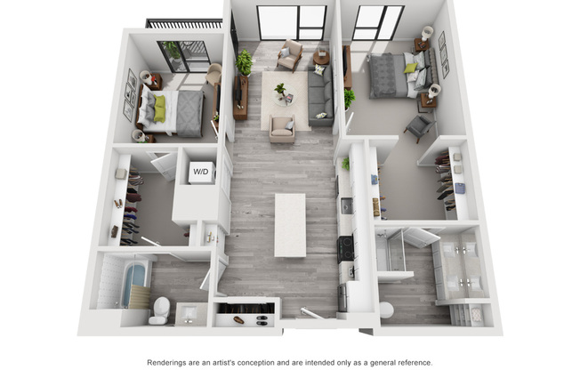 2 beds, 2 baths, 1,187 sqft, $2,526