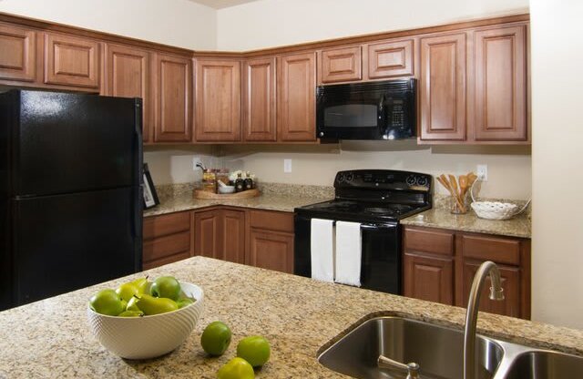Fully Furnished Kitchen With Stainless Steel Appliances at San Marino Apartments, Utah, 84095
