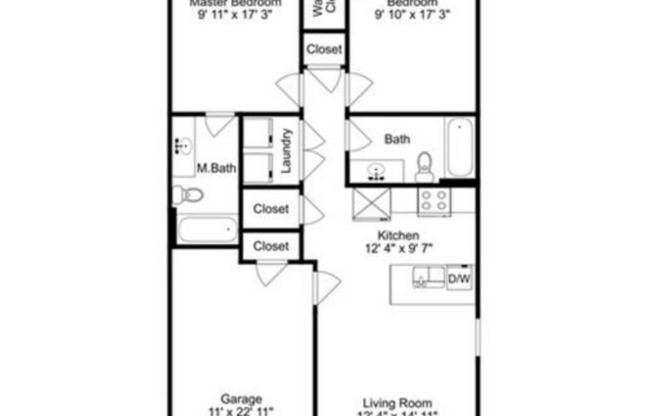 2 beds, 2 baths, $1,445