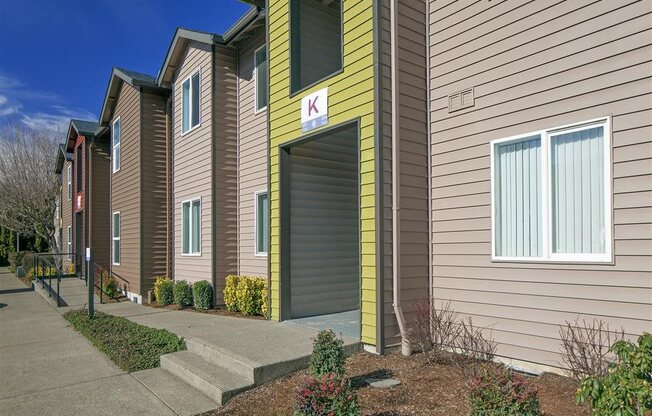 Exterior view of buildings l Township Apartments in Canby OR