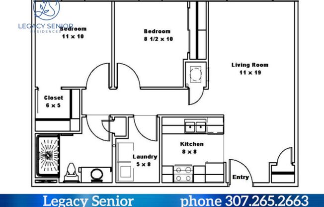 2 beds, 1 bath, 894 sqft, $835, Unit 319