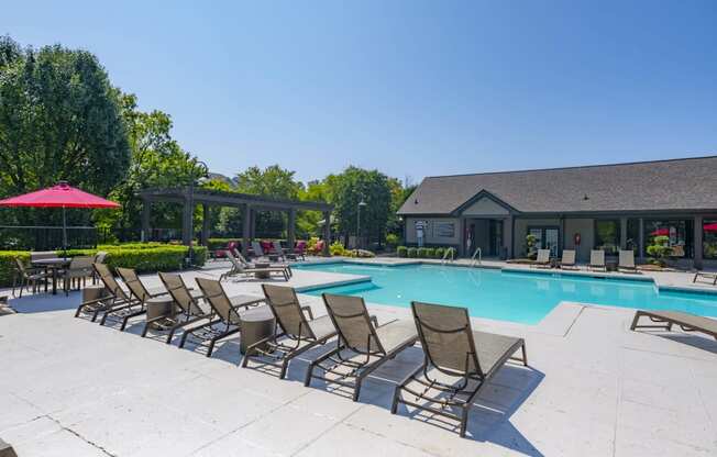 the swimming pool at our apartments