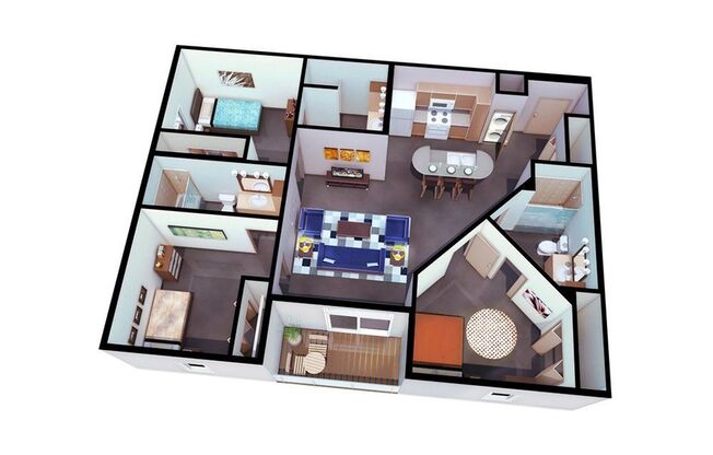 3 beds, 3 baths, 1,111 sqft, $1,820, Unit 324
