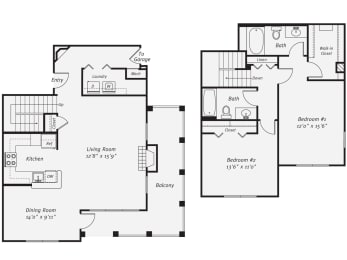 2 beds, 2 baths, 1,385 sqft, $3,841