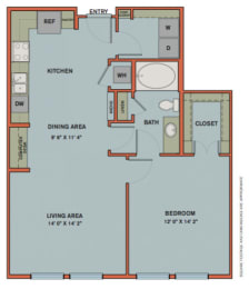 1 bed, 1 bath, 815 sqft, $2,215