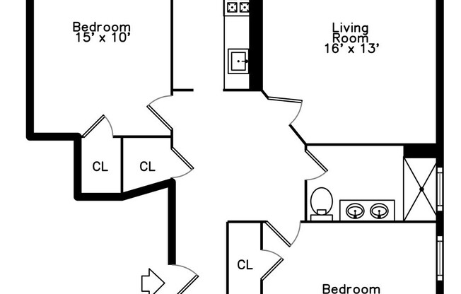 2 beds, 1 bath, 820 sqft, $2,700, Unit 11