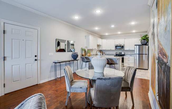 Dining Area with Front Door