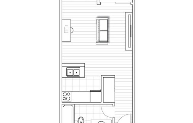 Studio, 1 bath, 250 sqft, $2,095, Unit 111