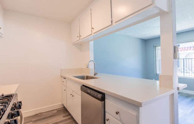 the preserve at ballantyne commons apartment kitchen with sink and dishwasher