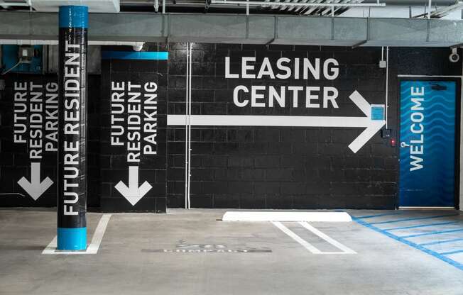 Interior of parking area