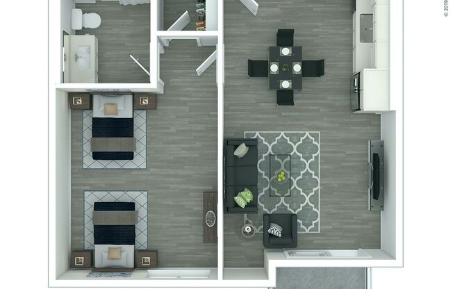 1 bed, 1 bath, 594 sqft, $2,645, Unit 525