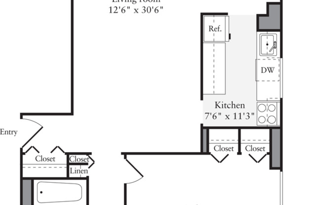 2 beds, 2 baths, 1,118 sqft, $8,196, Unit 27H