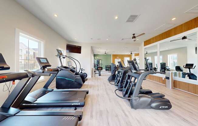 a 24-hour fitness center with cardio equipment