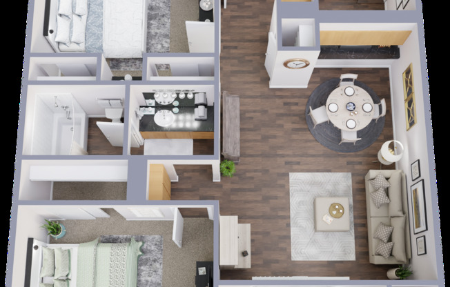 2 beds, 1 bath, 770 sqft, $999