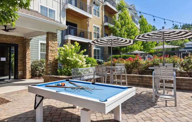 our apartments offer a clubhouse with a pool table