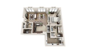 1 bed, 1.5 baths, 1,171 sqft, $2,980