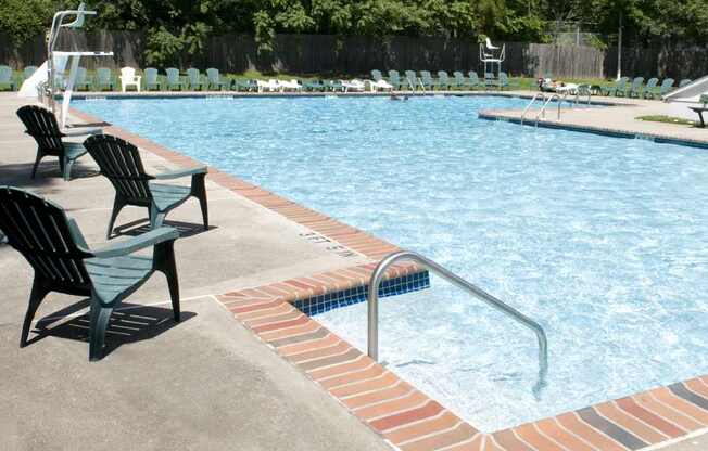 Sparkling blue waters pool number 1 at Troy Hills Village in Parsippany, NJ,07054