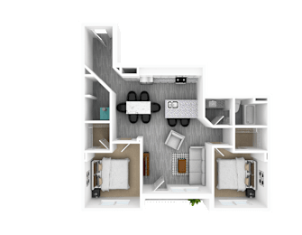 2 beds, 1 bath, 1,234 sqft, $2,402