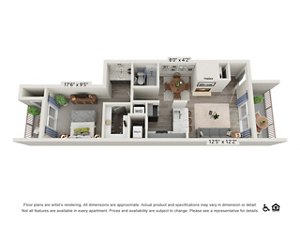 1 bed, 1 bath, 643 sqft, $1,509