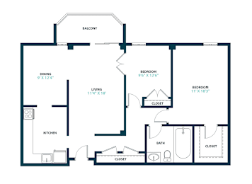 2 beds, 1 bath, 1,000 sqft, $1,985