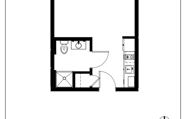 Studio, 1 bath, 295 sqft, $1,225, Unit 403