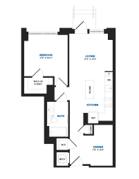 1 bed, 1 bath, 730 sqft, $2,327